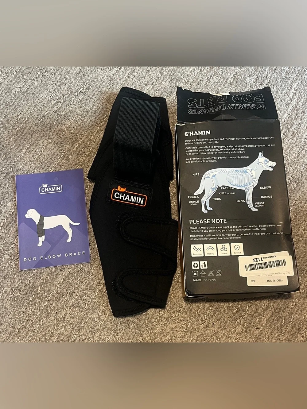 Dog Elbow Brace For Shoulder And Front Leg, Dog Elbow Protector Pads 2044/Dc-1
